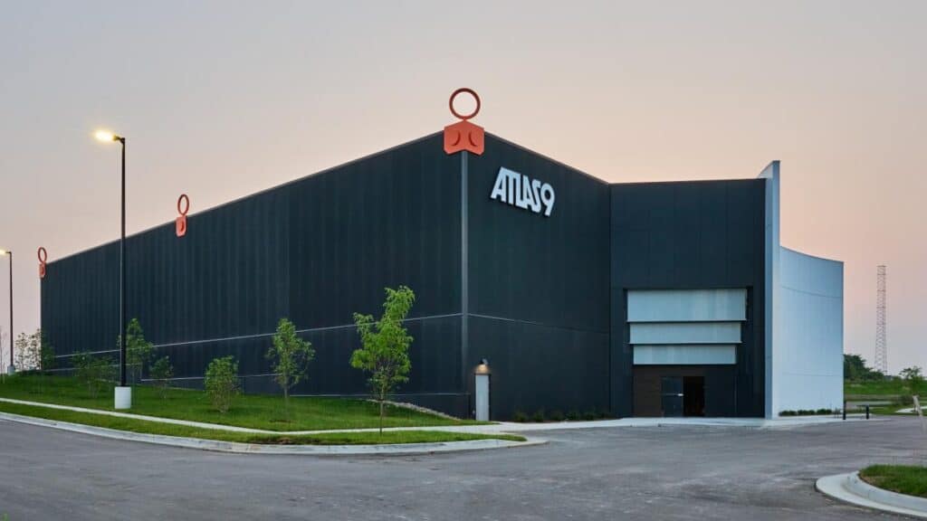 Atlas9 Data Center Exterior Dusk View
