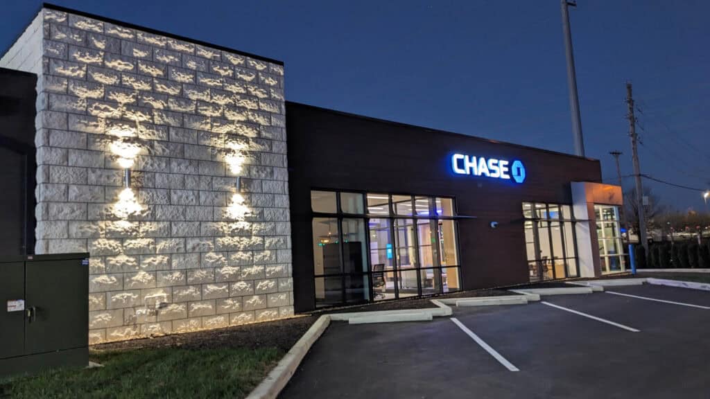 Chase Bank Side View Parking Lot