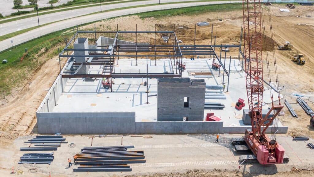 Curved Façade Construction Front Entrance