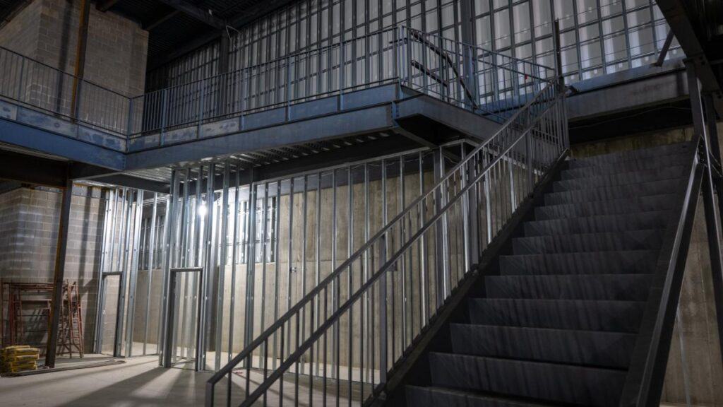 Interior Stairwell And Framing Under Construction