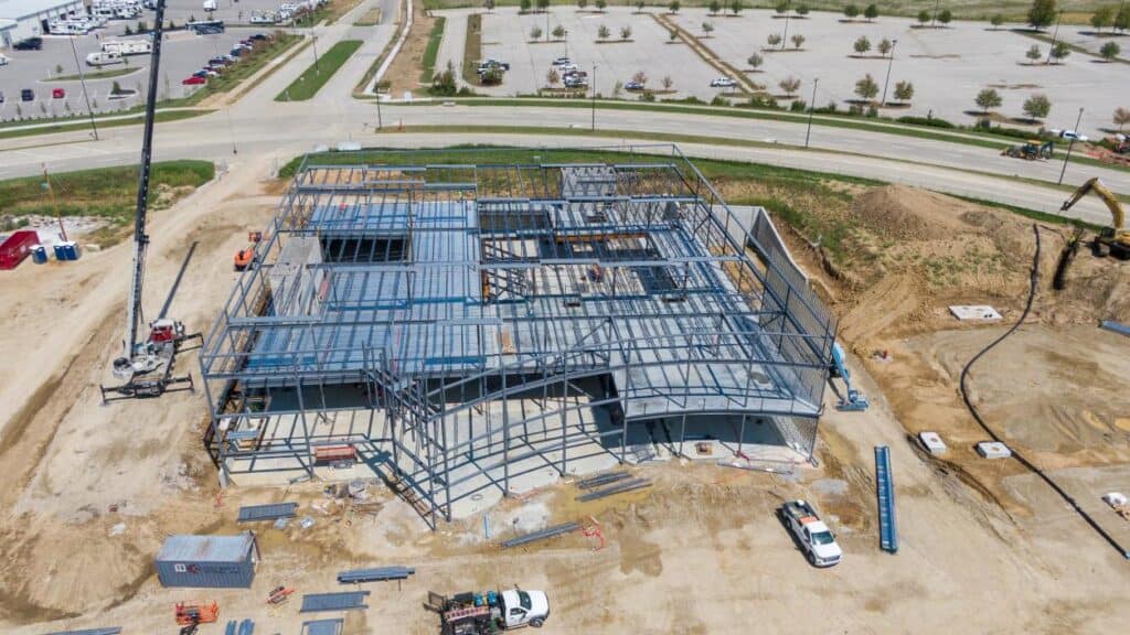 Steel Framing Progress Commercial Construction